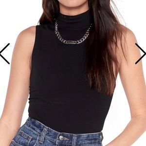 Nastygal Sleeveless Turtleneck Tank Top